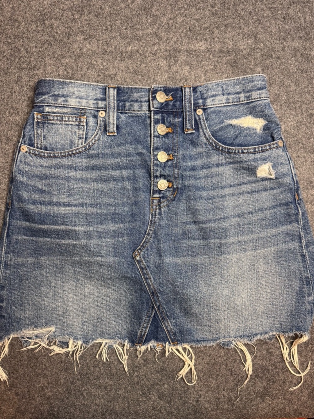 Madewell A Line Denim Mini Skirt
